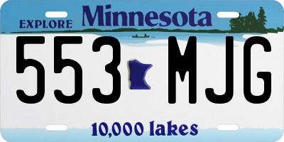 MN license plate 553MJG