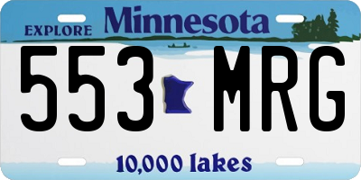 MN license plate 553MRG