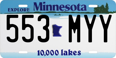 MN license plate 553MYY