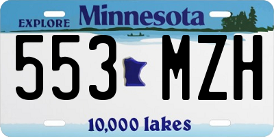 MN license plate 553MZH