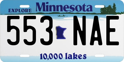MN license plate 553NAE