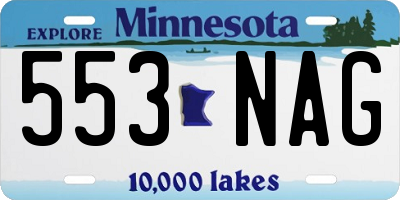 MN license plate 553NAG