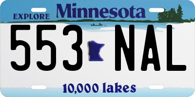 MN license plate 553NAL