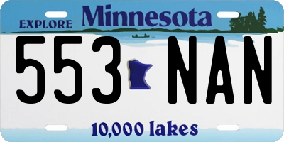 MN license plate 553NAN