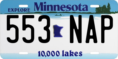 MN license plate 553NAP