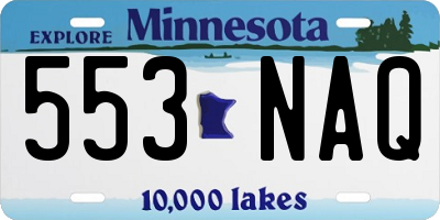MN license plate 553NAQ