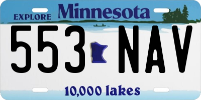 MN license plate 553NAV