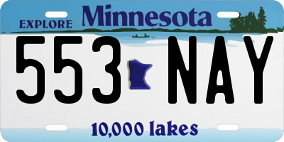 MN license plate 553NAY