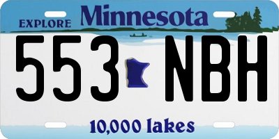 MN license plate 553NBH