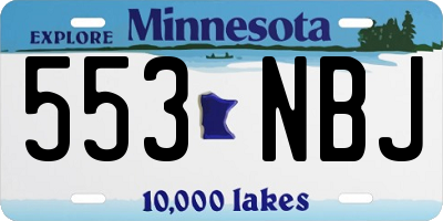 MN license plate 553NBJ