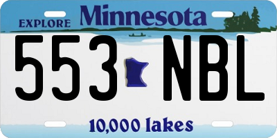 MN license plate 553NBL