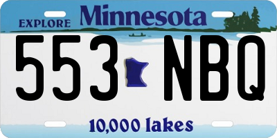 MN license plate 553NBQ