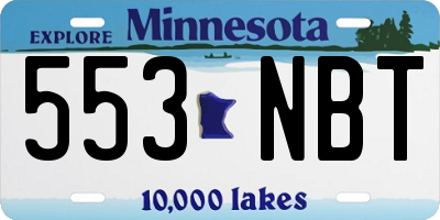 MN license plate 553NBT