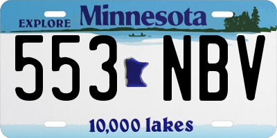 MN license plate 553NBV