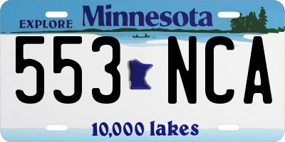 MN license plate 553NCA