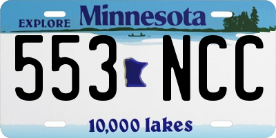 MN license plate 553NCC