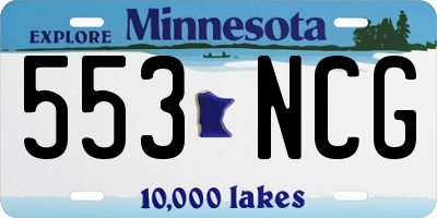 MN license plate 553NCG