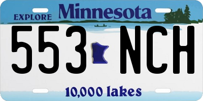 MN license plate 553NCH