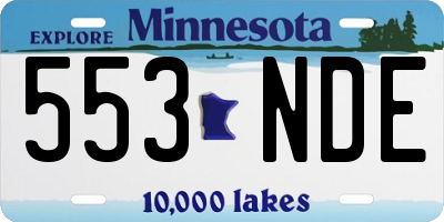 MN license plate 553NDE