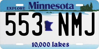 MN license plate 553NMJ
