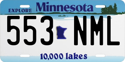 MN license plate 553NML