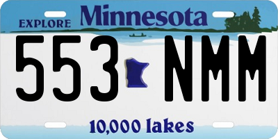 MN license plate 553NMM
