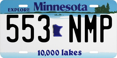 MN license plate 553NMP