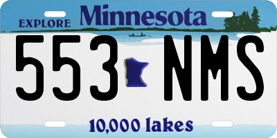 MN license plate 553NMS