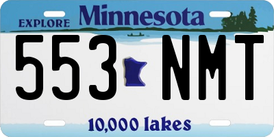 MN license plate 553NMT