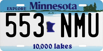 MN license plate 553NMU