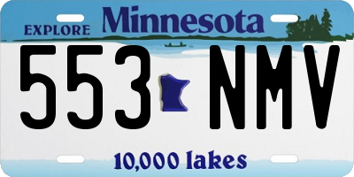 MN license plate 553NMV