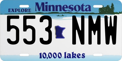 MN license plate 553NMW