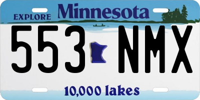 MN license plate 553NMX