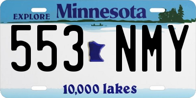 MN license plate 553NMY