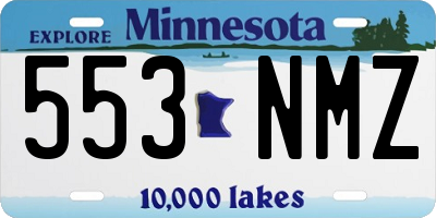 MN license plate 553NMZ