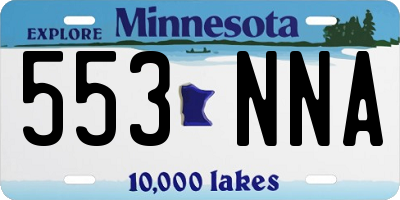 MN license plate 553NNA