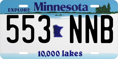 MN license plate 553NNB
