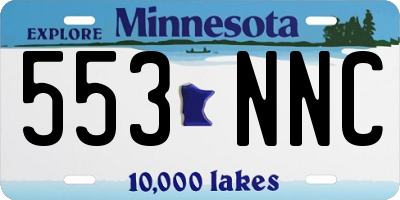 MN license plate 553NNC