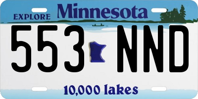 MN license plate 553NND