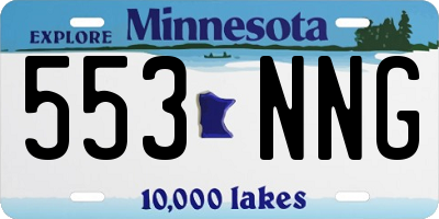 MN license plate 553NNG