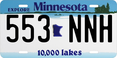 MN license plate 553NNH