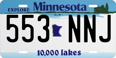 MN license plate 553NNJ