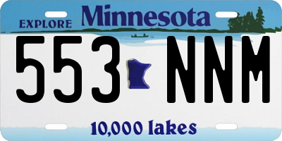 MN license plate 553NNM