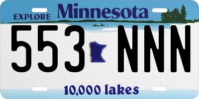 MN license plate 553NNN