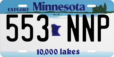 MN license plate 553NNP
