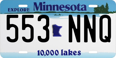 MN license plate 553NNQ
