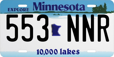 MN license plate 553NNR