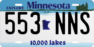 MN license plate 553NNS