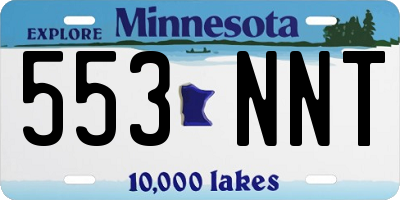 MN license plate 553NNT