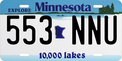 MN license plate 553NNU